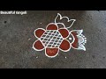 easy friday kolam with 5 dots massi madham special kolam pandaga muggullu beautiful rangoli