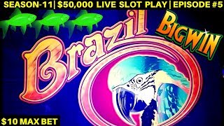 Brazil Slot Machine $10 Max Bet Bonuses & Big Wins - Great Session | SEASON-11 | EPISODE #5
