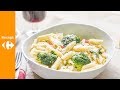 Penne rigate met ansjovis, knoflook, broccoli en paksoi