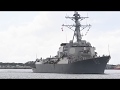 B-ROLL: Ships Depart Naval Station Mayport, Fla. Ahead of Hurricane Dorian