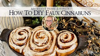 How To DIY Faux Cinnamon Rolls - Primitive Fake Bake Craft