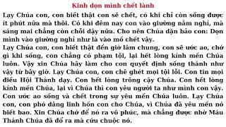 KINH DỌN MÌNH CHẾT LÀNH