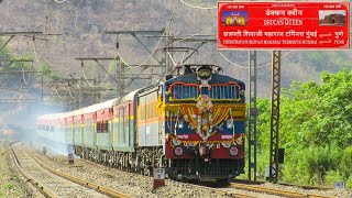 Beautifully Decorated WCAM-3 With 12124 Deccan Queen Descending The Gradient. 94th Birthday Special