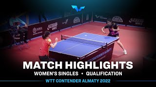 Zang Xiaotong vs Han Feier | WS | WTT Contender Almaty 2022 (Qual)