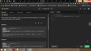 1400. Construct K Palindrome Strings (Medium) | DSA | JAVA | LeetCode | Logic, & Code Explained