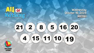 Wisconsin Lottery Midday Draw 10/16/2024