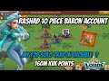 Lords Mobile - 10 piece Baron Account Rashad🥵 coming for my F2P Solo Trap | 160m kvk point and more,