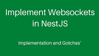 Implement Websockets in NestJS