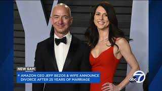 Jeff Bezos, wife MacKenzie announce divorce