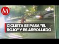 En CdMx, ciclista es arrollado por motociclista en alcaldía Iztacalco