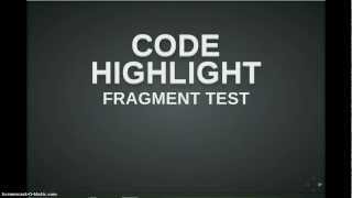 Code HighLight - Fragment Test