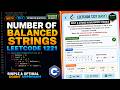 LeetCode 1221 | Split a String in Balanced Strings | Easy Greedy Solution in C++