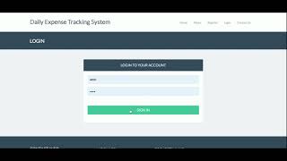 Daily Expense Tracking System | PHP and MySQL Project Source Code | PHP MySQL CRUD Project