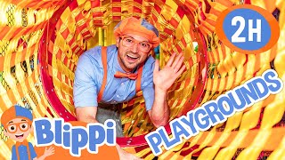 Blippi's Visits Kidsville Indoor Playground! 2 Hours of Blippi Episodes for Kids