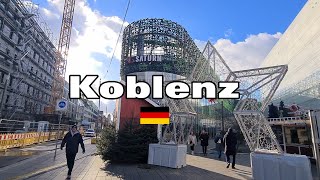 Koblenz Germany 🇩🇪 Walking Tour, Winter Walk in Koblenz City of Germany