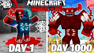 I Survived 1000 Days as a BLOOD WARDEN in HARDCORE Minecraft! (Full Story)