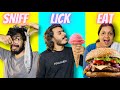 EAT vs LICK vs SNIFF eating challenge 🤩 | with mom