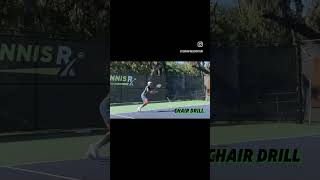 Pro Player Brayden Schnur chair drill - #tennisfootwork #tennisdrill #tennisschool #tennistips #🎾🎾