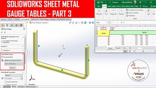 📌Solidworks Sheet Metal | How to Add Gauge Table in Solidworks