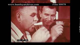 Australian Men have Lunch in a Bar.  Archive film 99979