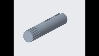 L6(a): Making a shaft with splines using PTC Creo