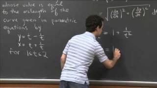 Parametric Arclength | MIT 18.01SC Single Variable Calculus, Fall 2010