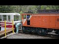 黒部峡谷鉄道トロッコ電車機関車連結 4k