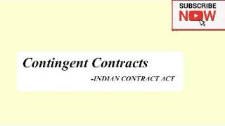 Contingent Contracts || TIPS AND TRICKS || HACKS the problem || IN  LEGAL