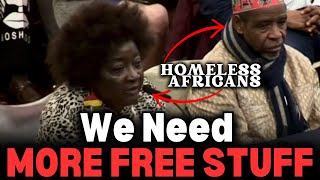 Homeless African Migrants Complaining In New York City