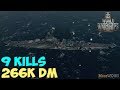 World of WarShips | Smolensk | 9 KILLS | 266K Damage - Replay Gameplay 4K 60 fps