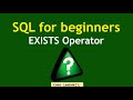 SQL for beginners - EXISTS Operator (2023)