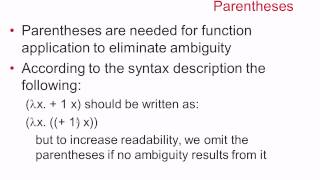 Programming Languages: Lambda Calculus - 1