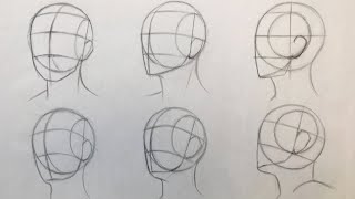 How to Draw Head in different angles using Andrew Loomis method Part 2- TURN ON SUBTITLES