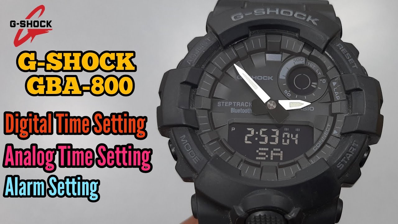 How To Setting Time And Date In G-Shock GBA-800 Digital Watch | Watch ...