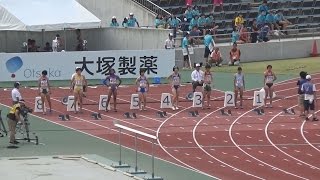 2014全国高校総体 女子100m予選～決勝