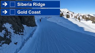 Palisades Tahoe, CA - 🟦 Siberia Ridge to Gold Coast (1-28-23) [4K]