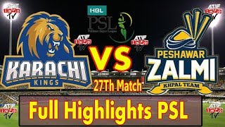Karachi Kings Vs Peshawar Zalmi 27th Match Highlights 2018---Don Bradman Cricket 2014 Game Play