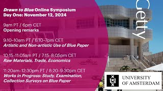 Drawn to Blue: An Online Symposium (Day One)