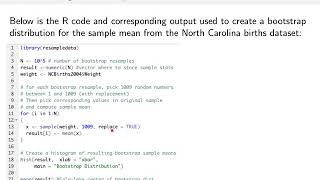 Chapter 5: Constructing Bootstrap Distribution with R