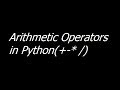 001 - Arithmetic Operators in Python - Learn Python Programming Urdu/Hindi