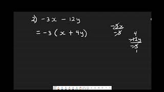 FACTORISING ALGEBRAIC EXPRESSIONS by finding the HCF (PART 1)