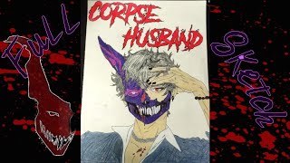 Corpse Husband Fan Art 🐰 | Full Sketch