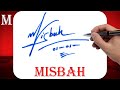 Misbah Name Signature Style | M Signature Style | Signature Style of My Name Misbah