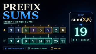 Prefix Sums Explained Visually | Range Sum Queries in O(1)