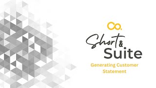 NetSuite Tutorial: Short n 'Suite: Generating Customer Statement