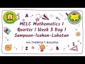 MELC MATHEMATICS 1 QUARTER 1 WEEK 3 DAY 1