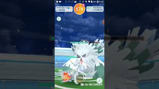 Pokemon Go-Mega Abomasnow(超級暴雪王) Raid Solo by Shadow Moltres,Reshiram (Sunny,No Mega)(KO@6s)2/12PVE3