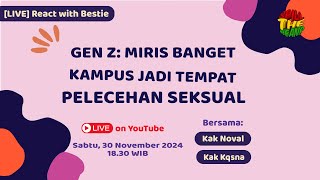 [LIVE] Gen Z: Miris Banget Kampus jadi Tempat Pelecehan Seksual I Seksual I Live RwB– Eps. 28