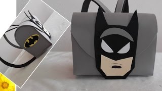 COMO FAZER MOCHILA DO BATMAN EM EVA