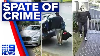 Residential street in Melbourne's Bayside targeted by thieves | 9 News Australia